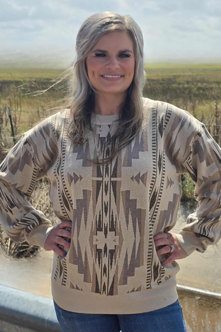Wyoming Aztec Sweater – Western Geometric Knit