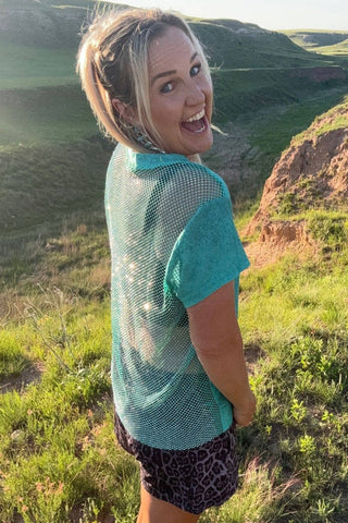 Hit The Backroads Rhinestones Top