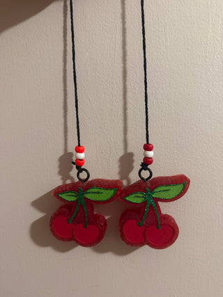 Cherry Freshie | Handmade Scented Car Air Freshener on String