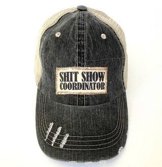 SHIT SHOW COORDINATOR DISTRESSED TRUCKER HAT
