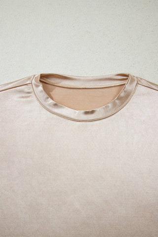 Metallic Gold Round Neck Tank Top – Eye-Catching Shimmer Style