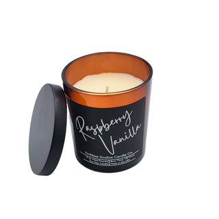 Raspberry Vanilla Soy Wax Candle | 10 oz with Lid