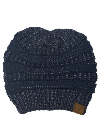 CC Bun Metallic Beanie