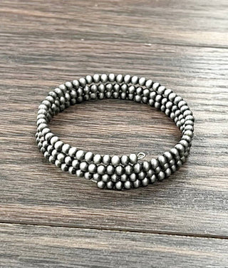Handmade 4mm Navajo Bead Wrap Bracelet