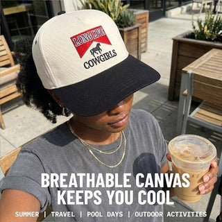 Criss Cross 2-Tone Hat - Long Live Cowgirls - Black/Beige