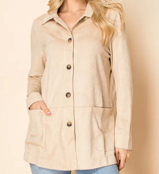 Women's Western Suede Shirt Jacket