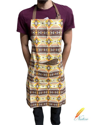 Apron with Aztec accents