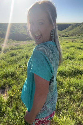 Hit The Backroads Rhinestones Top