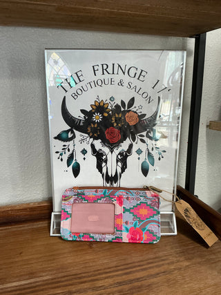 Card Wallet – Eye-Catching Western Aztec Print & Cow Skull Style