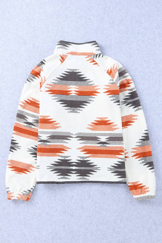 Lex Wholesale - Aztec Buttoned Fleece Jacket