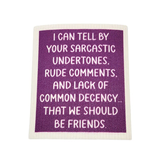 Driftless Studios - We Should Be Friends Funny Swedish Dishcloths - Friend Gift