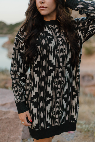 Montana Aztec Sweater dress