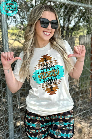 Sterling Kreek - The Sandy Aztec Tee: 3X