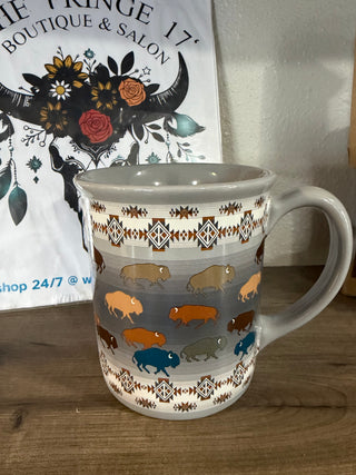 Prairie Stone Western Buffalo Mug – Southwestern Ceramic