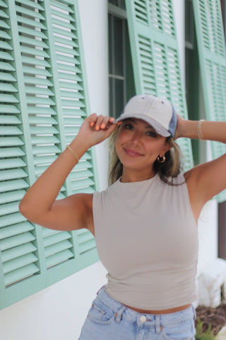 Distressed Navy Cap
