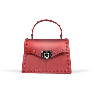 Red Women Crossbody Rivet Bag