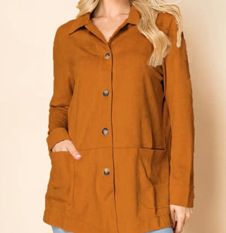 Women's Western Suede Shirt Jacket