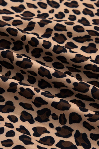 Leopard Frilled Square Neck Tank Top – Bold, Eye-Catching Western Style