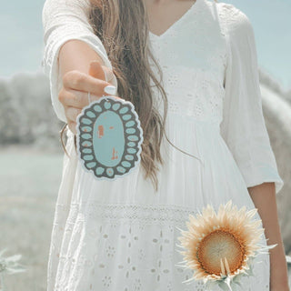 Turquoise Stone Car Air Freshener | Western Style Accessory