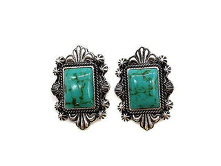 Western Turquoise Stone Post Earring