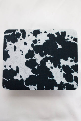 Black Cowhide Mouse Pad | Western Style Desk Accessory