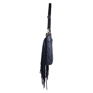 Leather  Fringed Women Crossbody