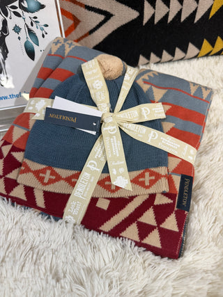 Canyon Desert Sky Aztec Baby Blanket & Beanie Set – Knit