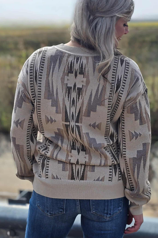 Wyoming Aztec Sweater – Western Geometric Knit