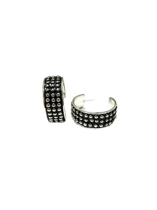 Western Tiny Bubble Textured Hoop Earring
