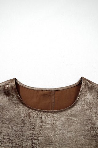 Metallic Ruffle Trim Sleeveless Top – Eye-Catching Shimmer Style