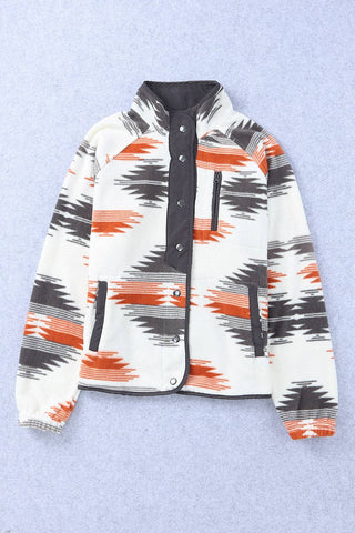 Lex Wholesale - Aztec Buttoned Fleece Jacket