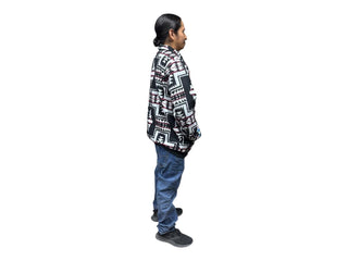 Collar Jacket | Santa Fe Black Southwest Inspired with Interlining