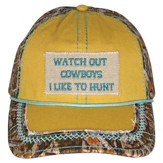 Watch Out Cowboys I Like to Hunt Ponytail Cap