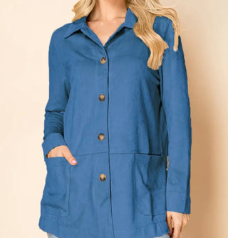 Women's Western Suede Shirt Jacket