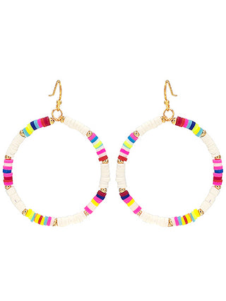 Heishi Bead Hoop Earring