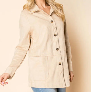 Women's Western Suede Shirt Jacket