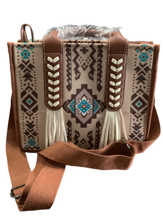 Western Aztec Print Crossbody Purse