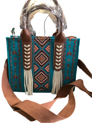 Western Aztec Print Crossbody Purse