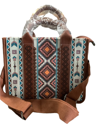 Western Aztec Print Crossbody Purse