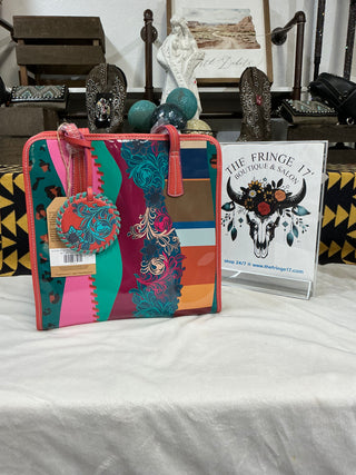 Jelly Tote Bag – Eye-Catching Mixed Pattern Western Style