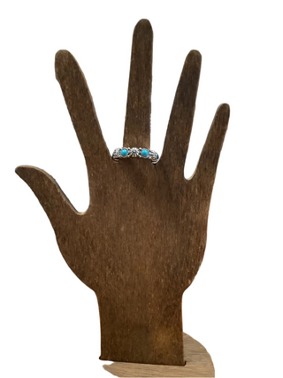Turquoise Flower Stretch Ring
