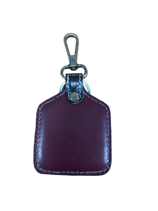 Leather Cattle Tag Keychain