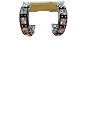 Western Glass Stone Hoop Earrings