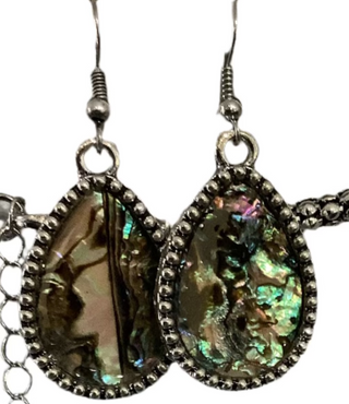 Abalone Pendant necklace set