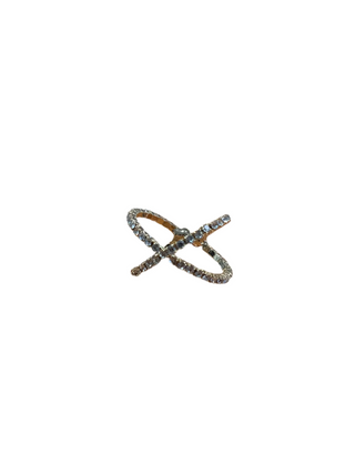 2 Crossing Gold Ring