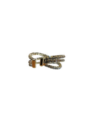 3 crossover gold ring