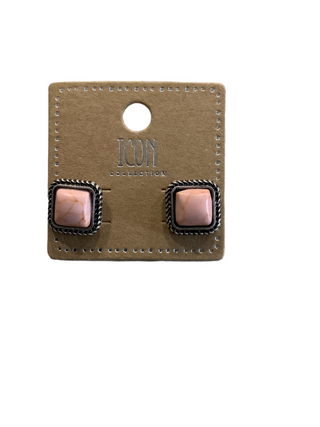 Western Hand Stone post earrings