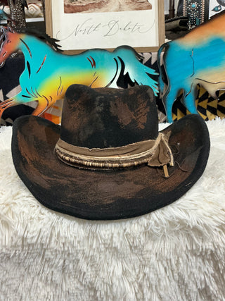 Rider's Shadow Black Vintage Felt Cowgirl Hat