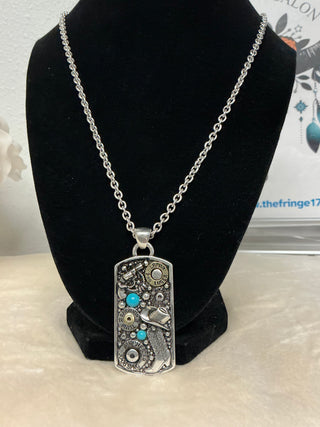 Outlaw Legend Turquoise & Two-Tone Western Necklace