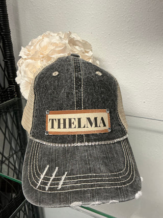 Western Distressed Trucker Hat – "Thelma"
